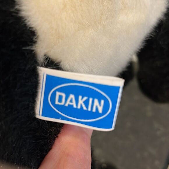 Dakin Vintage Ping Panda White Black Bear Bow Tie Stuffed Plush Toy Animal 1983 - Picture 7 of 14